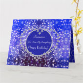 Carte Coeurs de bokeh d'anniversaire spéciaux customisés (Fleur jaune)