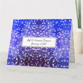 Carte Coeurs de bokeh d'anniversaire spéciaux customisés (Dos)