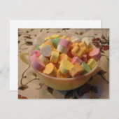 Carte Coeurs de bonbons dans une Teacup Vintage (Devant / Derrière)