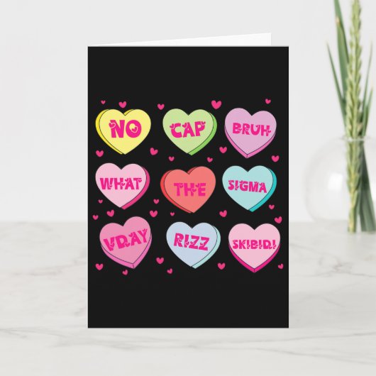 Carte Cœurs de conversation d'argot branché Saint-Valent (Devant)