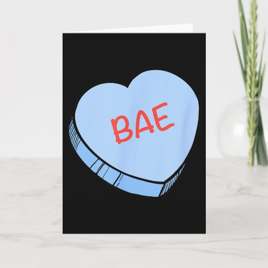 Carte Cœurs de conversation de la Saint-Valentin «bae» (Devant)