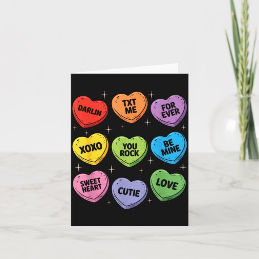 Carte Cœurs de conversation de la Saint-Valentin Candida (Devant)