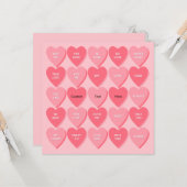 Carte Coeurs de conversations customisées (Devant/Arrière en situation)