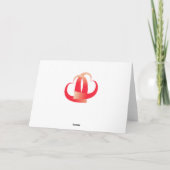 Carte cœurs de corail s'étreignant (Dos)