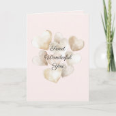 Carte Cœurs de crème rose Amour correspondant (Devant)