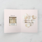 Carte Cœurs de crème rose Amour correspondant (Intérieur)