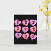 Carte Cœurs de Dachshund Bonbons Saint-Valentin Chien We (Fleur jaune)