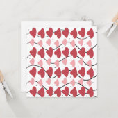 Carte Cœurs de la Saint-Valentin Gribouillis à points Mo (Devant/Arrière en situation)