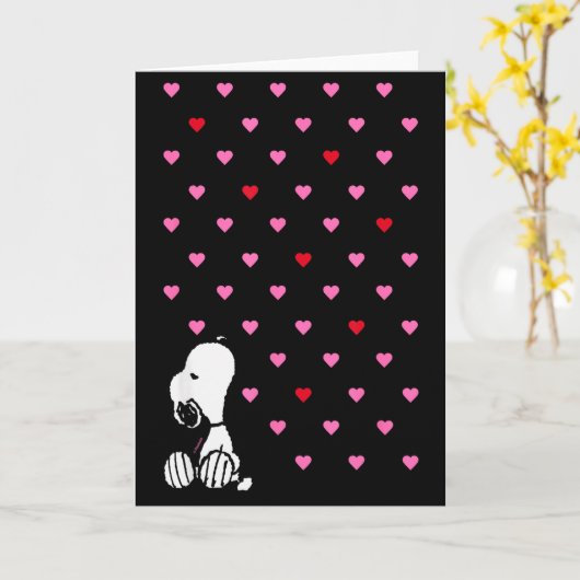 Carte Cœurs de la Saint-Valentin Peanuts  (Fleur jaune)