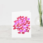 Carte Cœurs de la Saint-Valentin - rose et magenta (Devant)