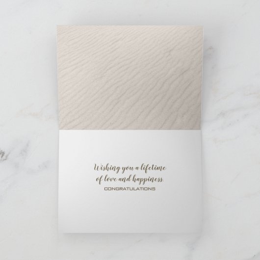 Carte Coeurs de mariage Ocean Beach (Intérieur)