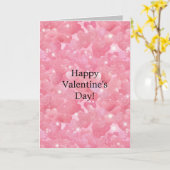 Carte Coeurs de Parties scintillant rose (Fleur jaune)