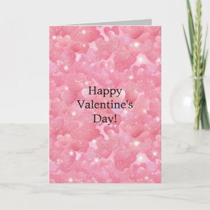 Carte Coeurs de Parties scintillant rose