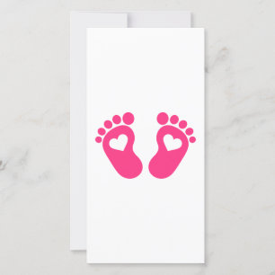 Carte Coeurs de pieds de bébé