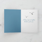 Carte Coeurs de plage du 1er anniversaire (Intérieur)