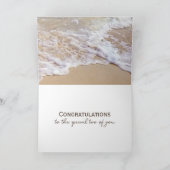 Carte Coeurs de plage mariages avec noms (Intérieur)