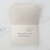 Carte Coeurs de plage mariages avec noms (Intérieur)