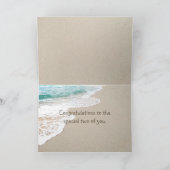 Carte Coeurs de plage sur le sable avec des noms (Intérieur)