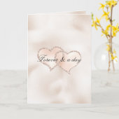 Carte Coeurs de Rose de rose pâle (Fleur jaune)