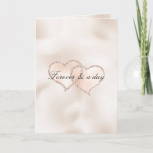 Carte Coeurs de Rose de rose pâle    