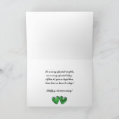 Carte Coeurs d'émeraude du 55e anniversaire (photo) (Intérieur)