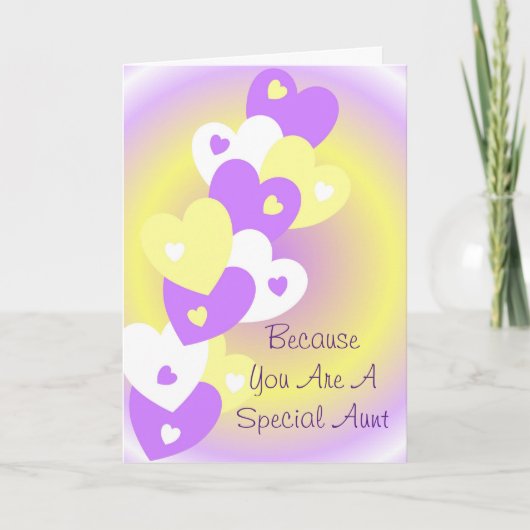 Carte Coeurs Design Tante personnalisée Anniversaire (Devant)