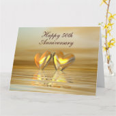 Carte Coeurs d'or (Fleur jaune)