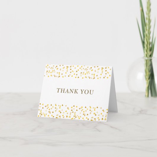 Carte Cœurs Dorés Merci (Devant)
