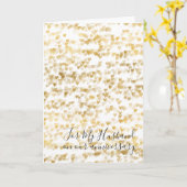Carte Cœurs dorés romantiques pour la Saint-Valentin Je (Fleur jaune)