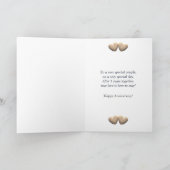 Carte Coeurs en bois du 5e anniversaire (Intérieur)