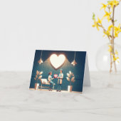 Carte Cœurs en feu (Fleur jaune)