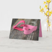 Carte cœurs en papier pour anniversaire de mariage (Fleur jaune)