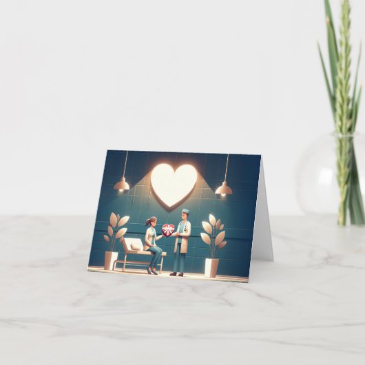 Carte Cœurs enflammés (Devant)