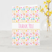 Carte Coeurs et amour Aquarelle Motif Merci (Fleur jaune)