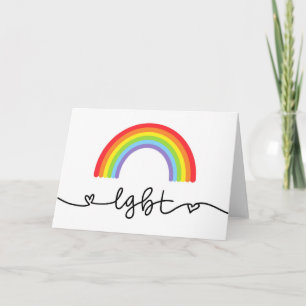 Carte Coeurs et arcs-en-ciel LGBT