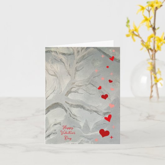 Carte Coeurs et étoiles Heureuses Saintes-Valentin (Fleur jaune)
