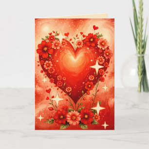 Carte Cœurs et Fleurs