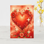 Carte Cœurs et Fleurs (Fleur jaune)