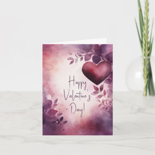 Carte Coeurs et fleurs Salutation de Valentine (Devant)