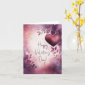Carte Coeurs et fleurs Salutation de Valentine (Fleur jaune)