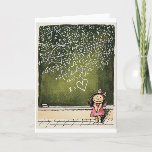 Carte Coeurs et maths (Devant)