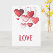 Carte Coeurs et Valentines d'amour (Fleur jaune)