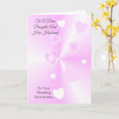 Carte Coeurs Fille Mari Anniversaire personnalisé (Fleur jaune)