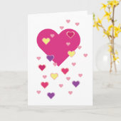 Carte Coeurs flottants (Fleur jaune)