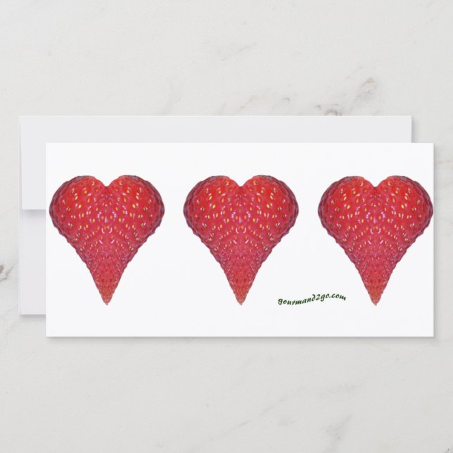 Carte Coeurs fraises (Devant)
