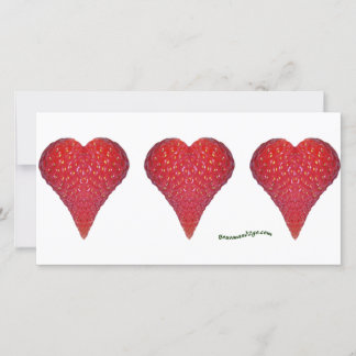 Carte Coeurs fraises