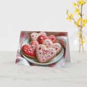 Carte Coeurs Heureuses Saintes-Valentin Cookies (Fleur jaune)