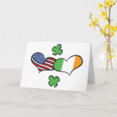 Carte Coeurs irlandais américains (Fleur jaune)