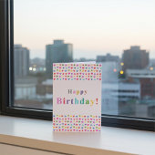 Carte Cœurs joyeux et colorés Bon Anniversaire