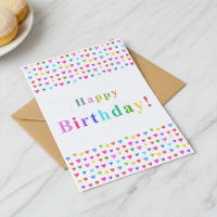 Cœurs joyeux et colorés Bon Anniversaire